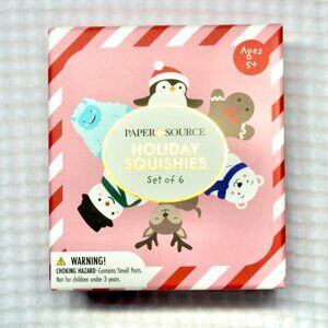 NWT Paper Source Holiday Squishies Set of 6